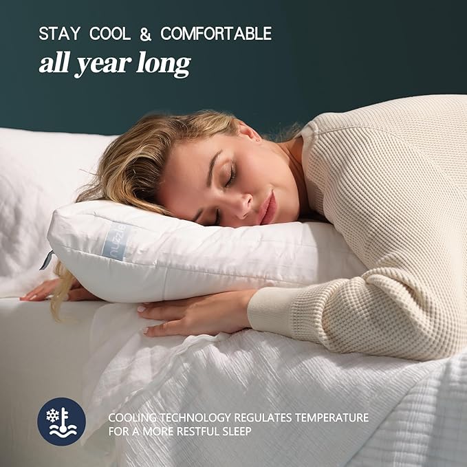 Nuzzle Cooling Adjustable Pillow Queen Size - Image 7