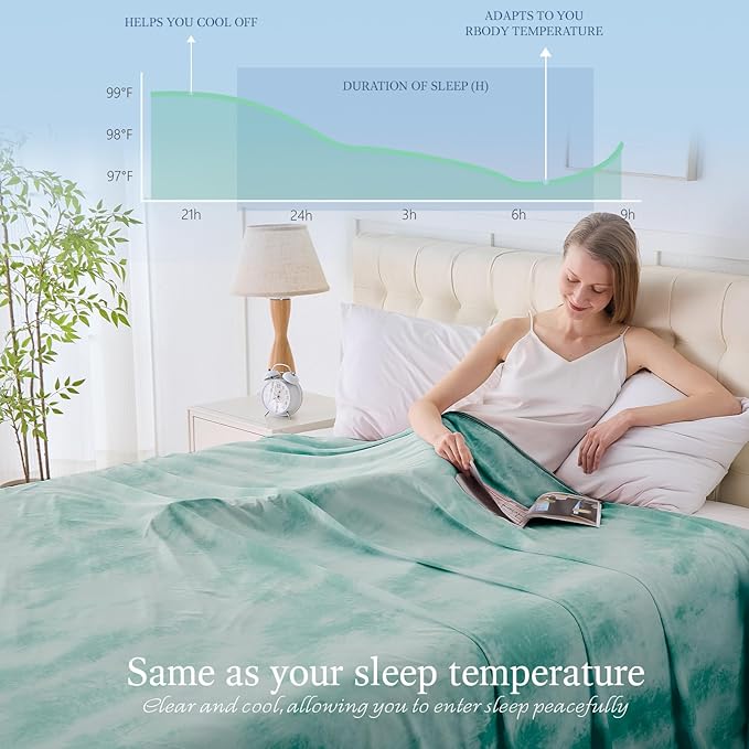 Cooling Blanket Throw Size for Hot Sleepers Ultra Lightweight & Breathable - Image 3