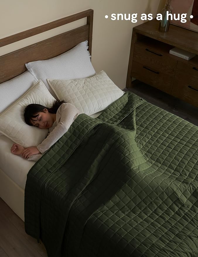 YnM Weighted Blanket, Soothing Cotton, Smallest Compartments - Image 3