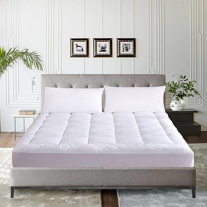 WhatsBedding Waterproof Mattress Pad Full Size Cotton Top Down Alternative - Image 5