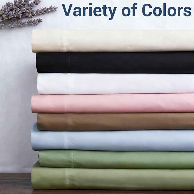 Bulk Twin Flat Sheets Only, Color-Coded Hem Threads, Wrinkle-Free Shrinkage - Image 6