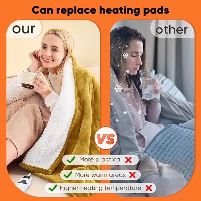 greenoak Heated Blanket Electric Twin 62"X84", Heating Blankets - Image 6