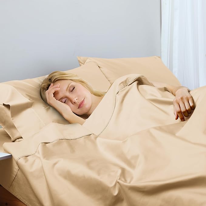 Cotton Calking Flat Sheet Only, 600 Thread Count 100% Egyptian Cotton Top Sheet - Image 6