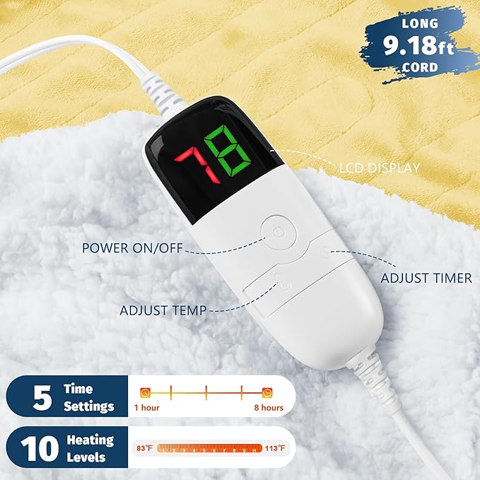 BOMOVA Heated Electric Blanket Twin - Image 2