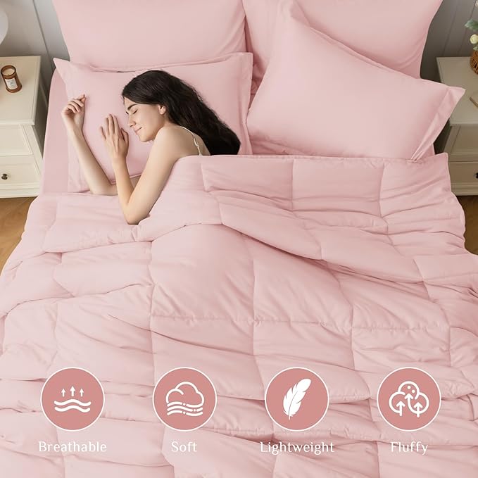 JOLLYVOGUE California King Comforter Set, Ultra-Soft Bed in a Bag Cal King Size - Image 2