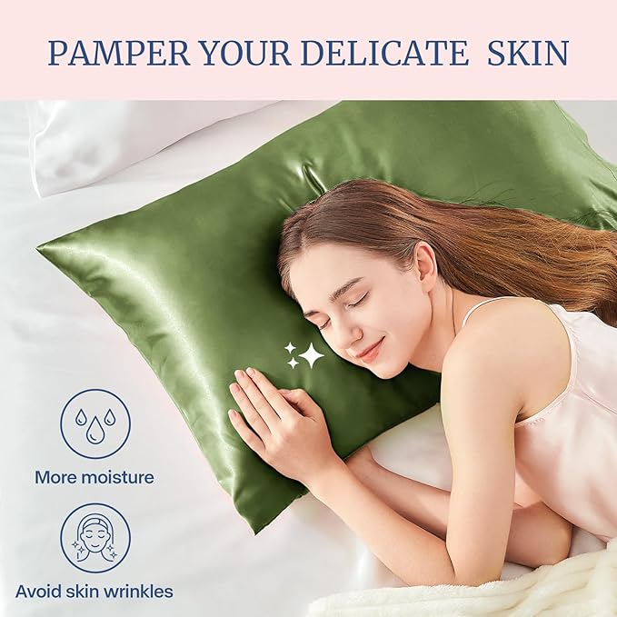 BEDELITE Satin Pillowcase for Hair and Skin, Super Soft and Cooling Similar to - Image 3