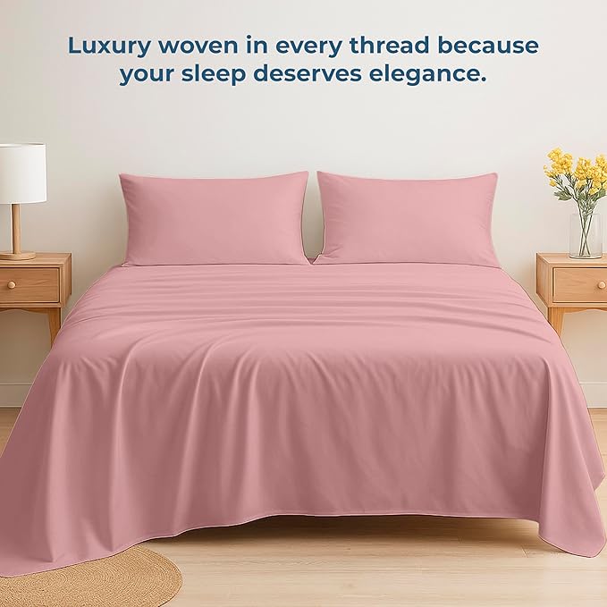 Royale Linens 100% Organic Cotton Full Flat Sheet Only - Image 6