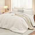MUXHOMO 7 Pieces Queen Comforter Set, Soft Bed in a Bag Queen Size, All Season by MUXHOMO