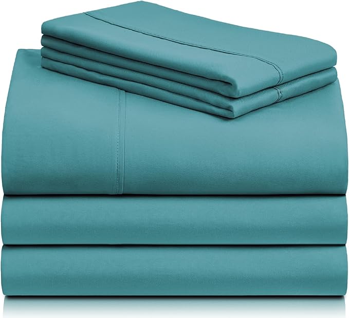 LuxClub 5 PC Split King Sheet Set, Breathable Luxury Bed Sheets, Deep Pockets - Image 9