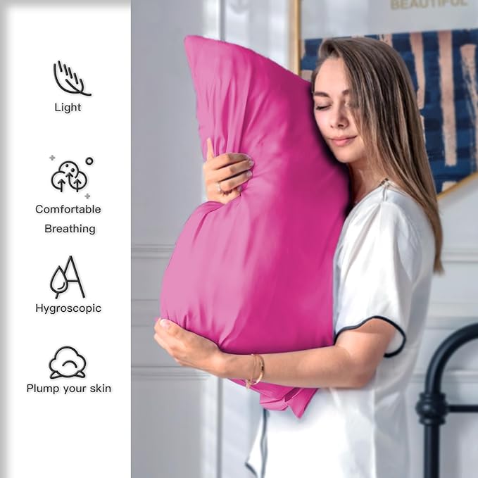 Mulberry Silk Pillowcase for Hair and Skin Standard Size 20"X 26" Pillow Case - Image 3