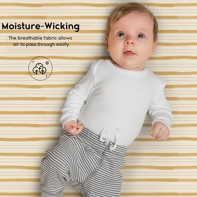 Yoofoss Baby Crib Sheets for Boys Girls, Fitted Crib Sheet 2 Pack for Standard - Image 5
