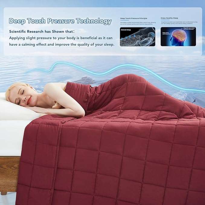 Topcee Weighted Blanket for Adults Twin Size Soft Cooling Heavy Blanket Sleeping - Image 3