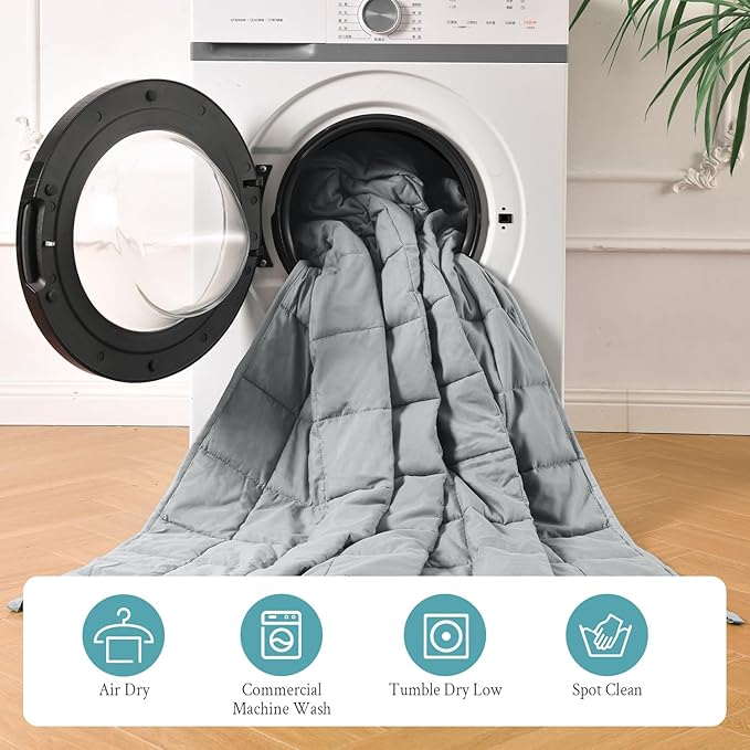 Topblan Weighted Blanket 10 pounds, Soft Cooling Weighted Blanket Twin Size - Image 6