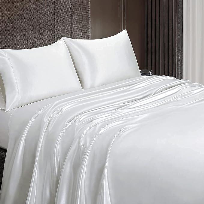 Homiest White Satin Flat Sheet - Image 6