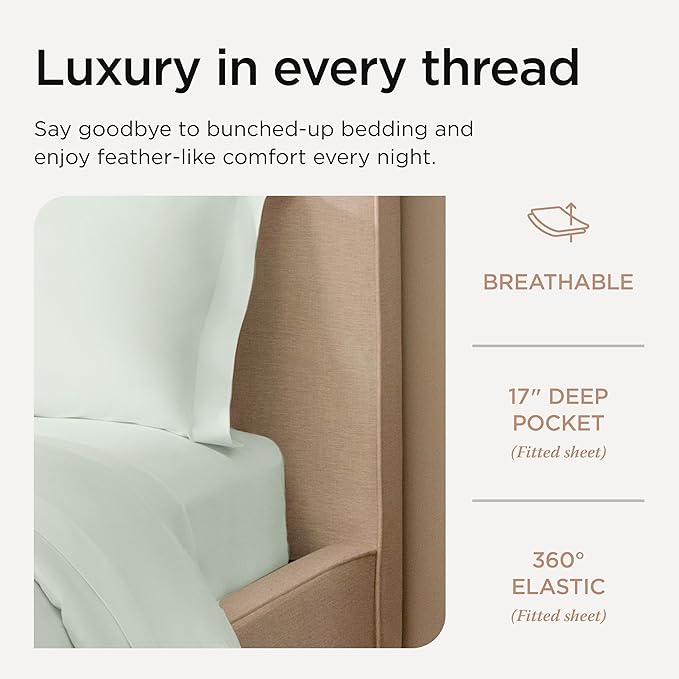Threadmill King Size Sheets | 800 Thread Count King Bed Sheets Set - Image 5