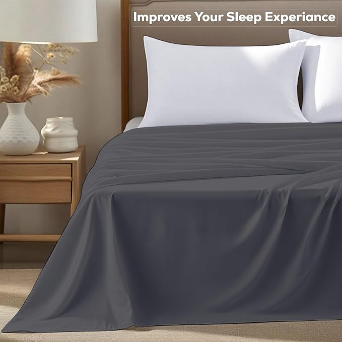 GOLD TEXTILES King Flat Sheet 6 Pack – Brushed Microfiber Top Sheets - Image 6