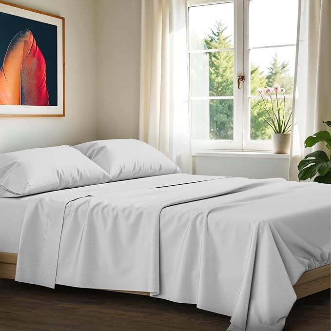 100% Egyptian Cotton King Size Sheets Set by AshtonSheets