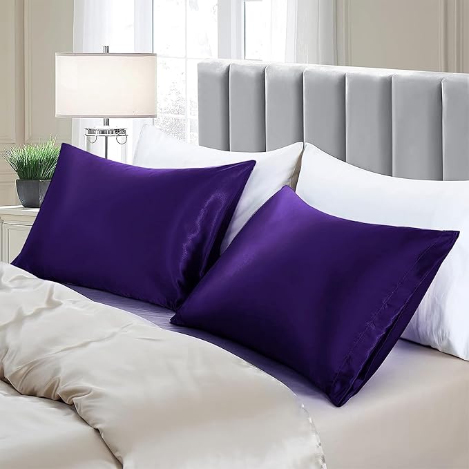 Aormenzy Satin Pillow Cases for Women King Size Set of 2, Fade Resistant - Image 4