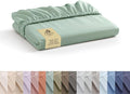 Linen Home 100% Cotton Percale Weave Fitted Sheet, Twin Size, Pastel Turk by LINENHOME
