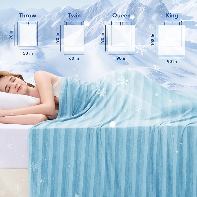 GOHERO Cooling Blanket Queen Size- 90"x90" Summer Cooling Throw Blanket - Image 7