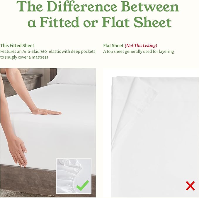 California Design Den 100% Organic Cotton Fitted Sheet Full Size Only - Image 5