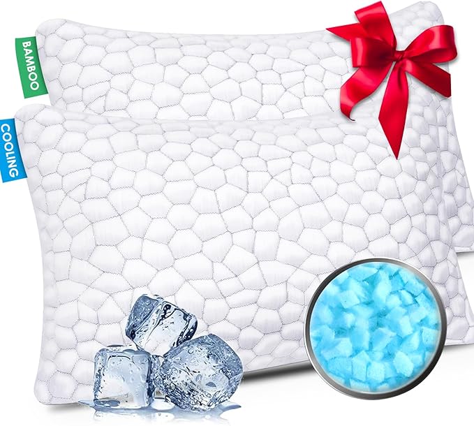 Cooling Pillow King Size Set of 2, Adjustable Bed Pillows by SUPAMODERN