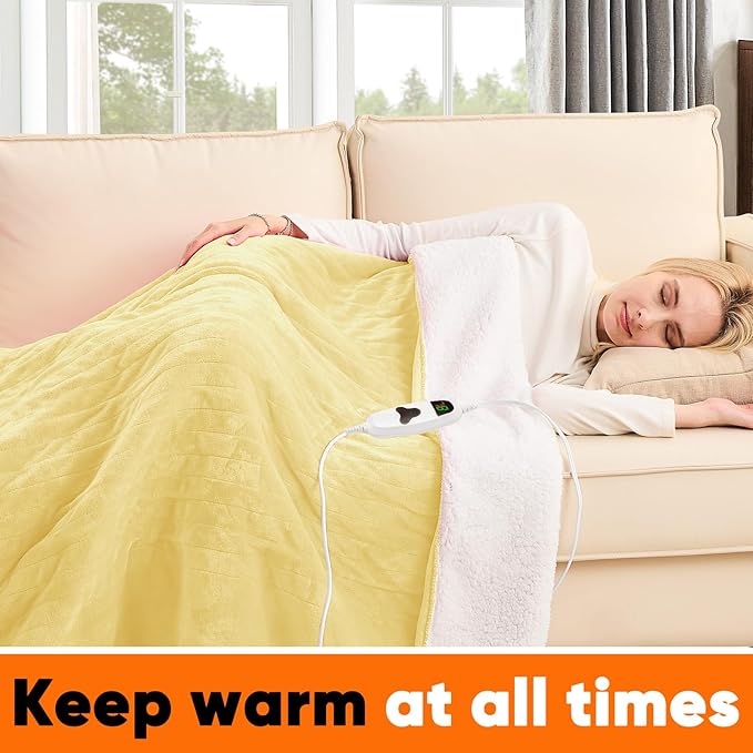 greenoak Heated Blanket Electric Throw 50"X60", Heating Blankets - Image 2