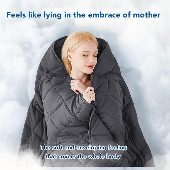 Topcee Weighted Blanket for Adults Queen Size Soft Cooling Heavy Blanket - Image 4