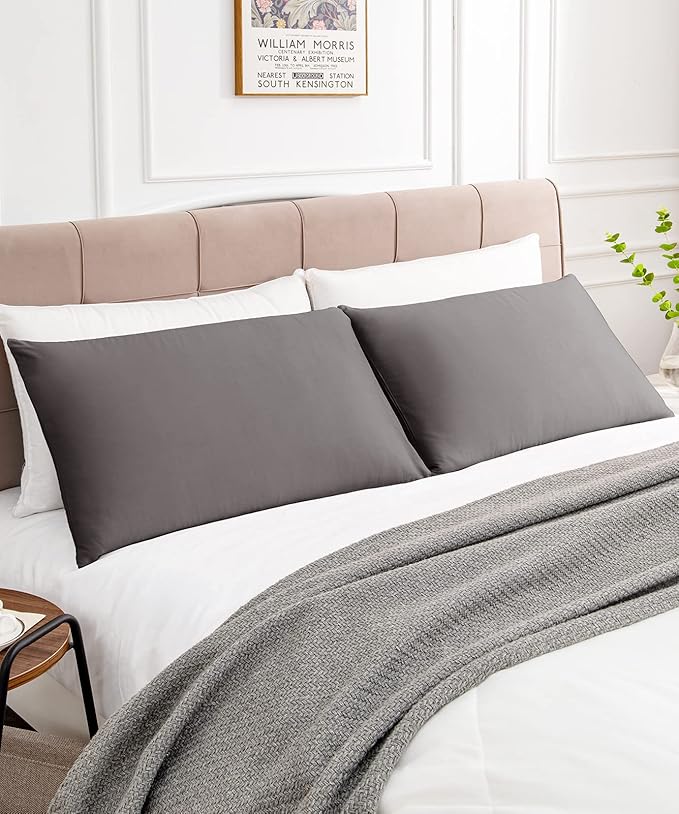 Warmstar Cotton Pillow Cases King Size Set of 2, 600 Thread Count Pillowcases - Image 2