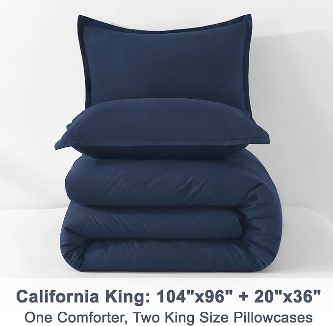 Litanika California King Comforter Set Navy Blue - Image 9