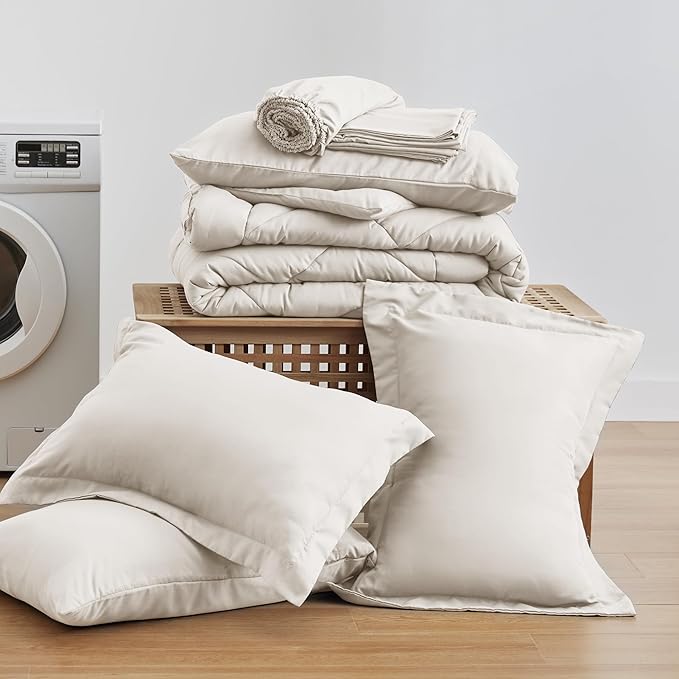 Love's cabin California King Comforter Set Off White, 7 Pieces California King - Image 6