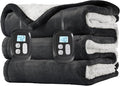 LaffyLo Electric Heated Blanket Queen Size 84 x 90, Dual Control, Fast Heating by LAFFYLO