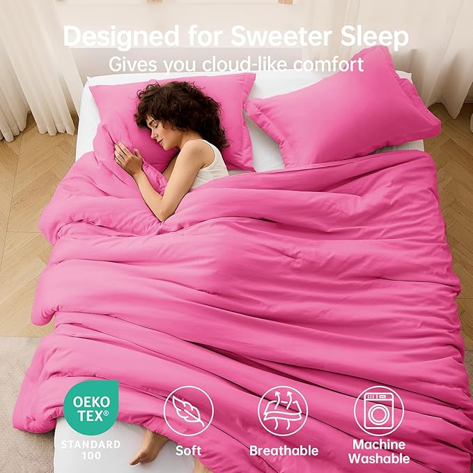 MUXHOMO King Size Comforter Set, All Season Ultra Soft Down Alternative Bedding - Image 2
