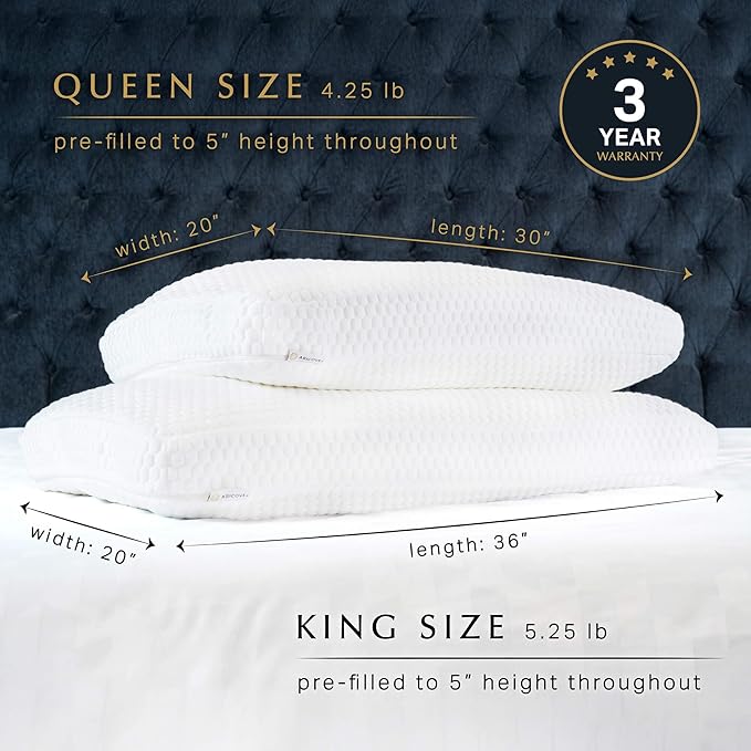 Aricove Bed Pillow for Sleeping, Side Sleeper Pillow for Adults, Queen Size - Image 4