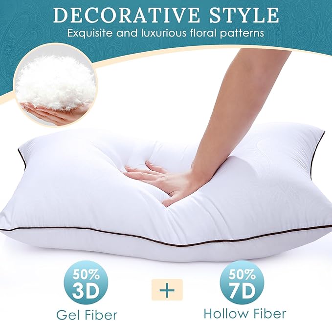 HUXMEYSON Pillows Queen Size Set of 2, Luxury Hotel Bed Pillows Set - Image 4