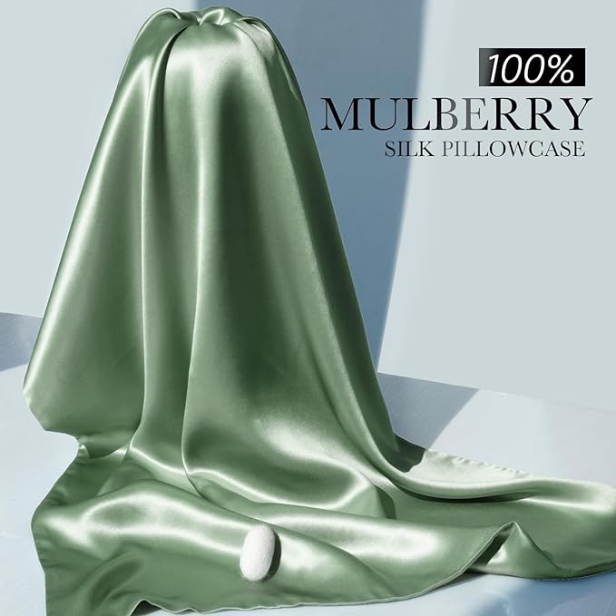 100% Mulberry Silk Pillowcase for Hair and Skin, 22 Momme Pure Natural Silk - Image 4