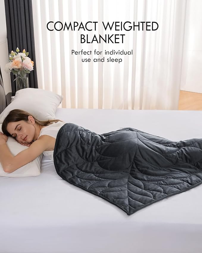 Kaisa Weighted Lap Blanket 5 lbs 41" x 53", Cozy Luxury Crystal Velvet Small - Image 3
