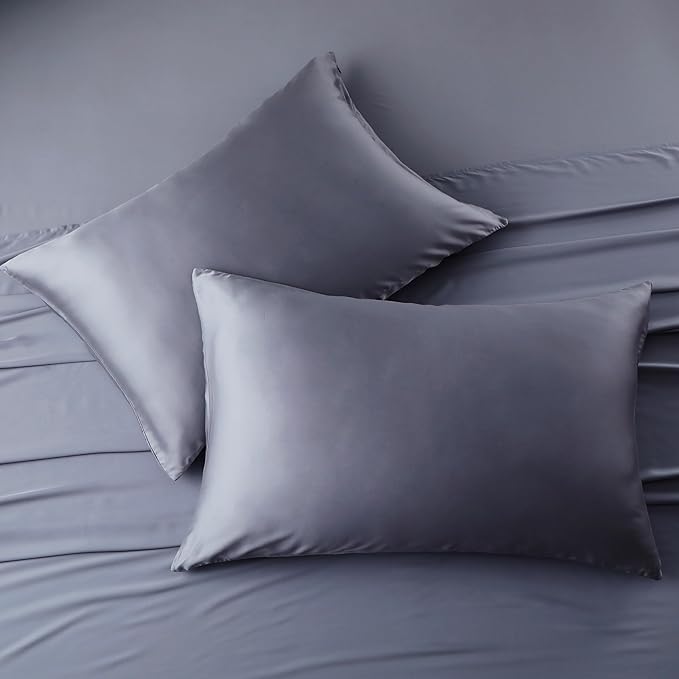 2 Pack Cooling Pillow Cases, Viscose Derived from Bamboo Pillow Protectors King - Image 7