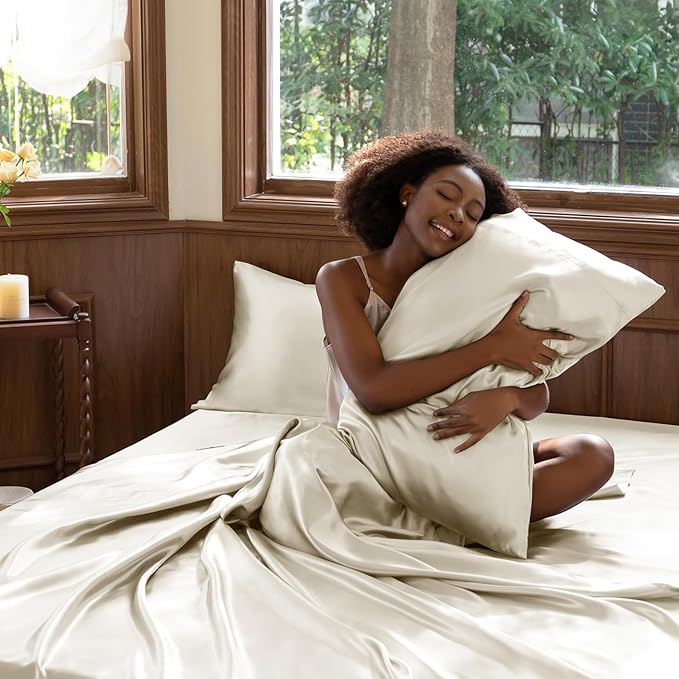 CozyLux Satin Sheets Full Size Sheets - Image 7