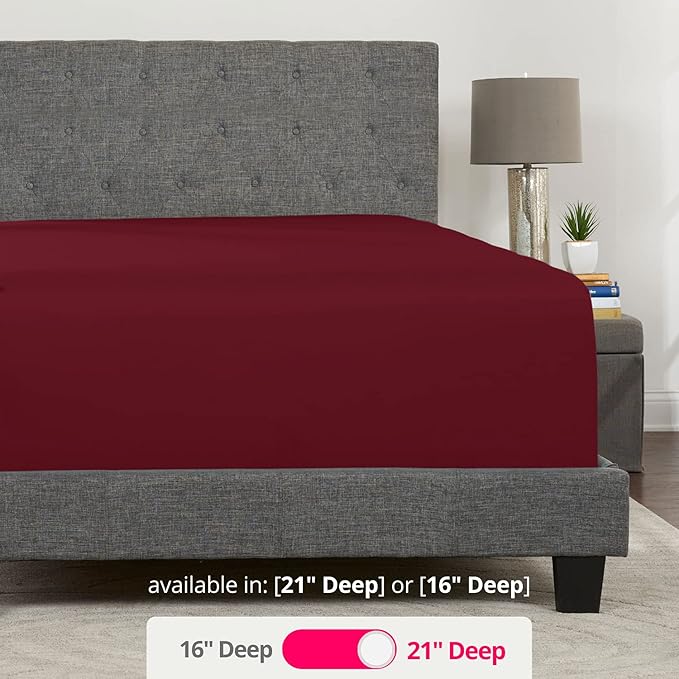 Queen Fitted Sheet Only Deep–Pocket – Extra Deep Pocket Queen Fitted Sheet – - Image 3