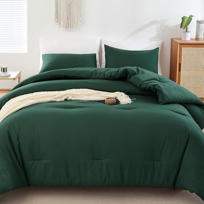 ROSGONIA Oversized King Comforter Dark Emerald Green, Lightweight Oversized - Image 5