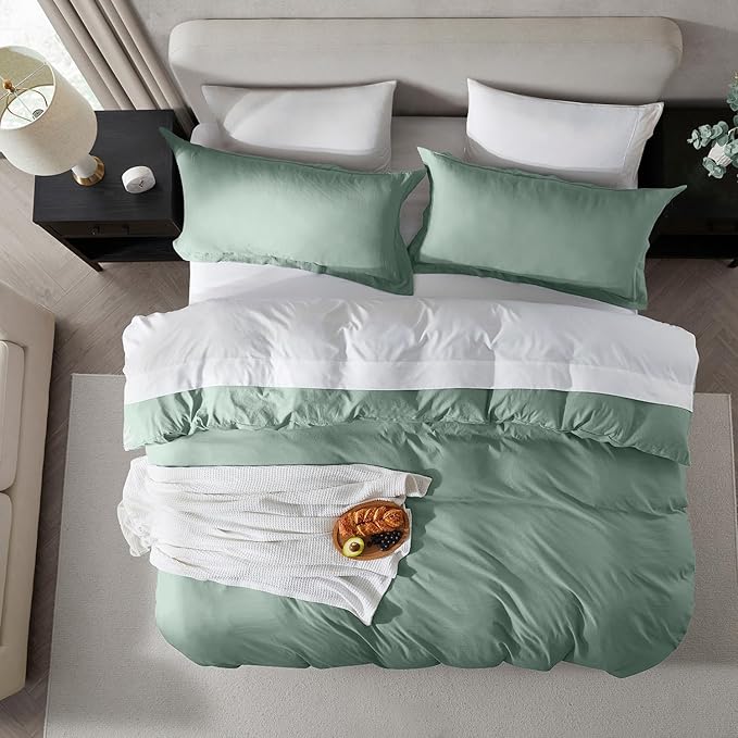 Nestl Sage Green Duvet Cover Full Size - Image 5