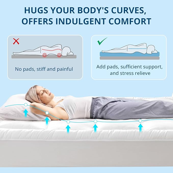 YUGYVOB Twin XL Mattress Topper Extra Thick, and Breathable Mattress Pad 8-21" - Image 6