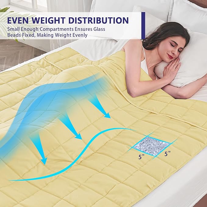 King Size Weighted Blanket for Adults Cooling Heavy Blanket for Sleeping - Image 7