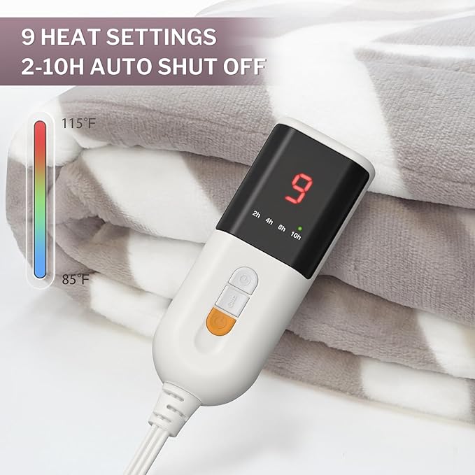 VENTIMI Electric Blanket Heated Throw, Fast Heating Blankets - Image 2