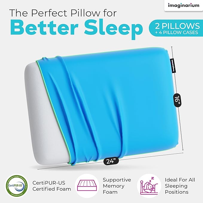 Imaginarium 2 Pack Memory Foam Pillows - Image 2