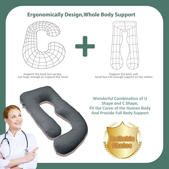 Chilling Home Pregnancy Pillow, U Shaped Pregnancy Pillows - Image 6