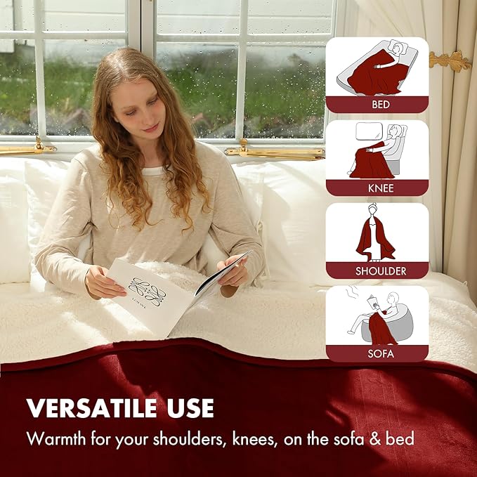 Electric Heated Throw Blanket 50" x 60" - Image 6