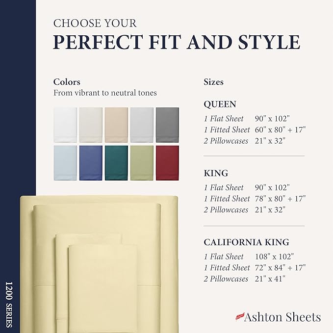 100% Egyptian Cotton Queen Size Sheets Set - Image 8