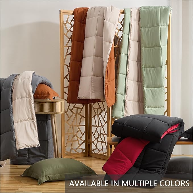 Homelike Moment Twin Comforter Set Beige, Comforter Twin Size Bed Set, - Image 6
